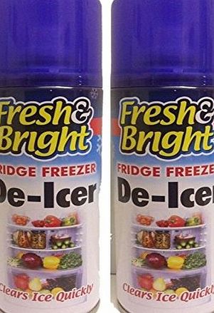 Wilsons Direct Anti-Bacterial Fridge Freezer De-Icer Spray Deicer Spray Fridge Cleaner Genuine Fresh amp; Bright 200ml Quick Ice Remover (Pack of 2)
