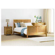 WINDSOR Double Bed Frame, Oak With Nestledown