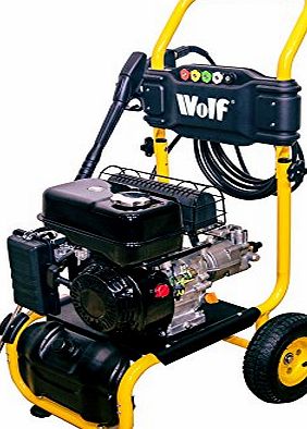 Wolf 220 BAR, 3200psi, 6.5HP Heavy Duty Petrol Driven Pressure Power Washer - Full Spares amp; Service Support - Kit Includes Gun, Lance, 5 Quick Fit Nozzles and 6m High Pressure Hose