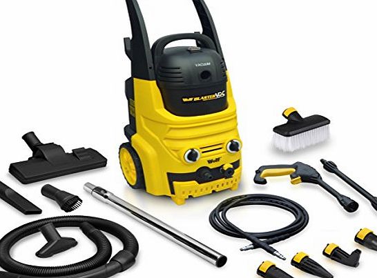 Wolf Blaster Vac 2 in 1 Power Pressure Washer 150bar and 700w Wet amp; Dry Vacuum Cleaner includes All Accessories