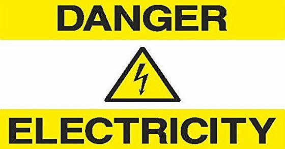 WOOTTON INDUSTRIES LIMITED 300mmx200mm Danger Electricity Sign (Self Adhesive Health amp; Safety Sticker Sign) VAT Invoice Supplied