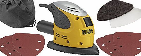 Work Expert Electric Delta Multi Sander with Accessories amp; 2m Cable - 135 Watts.