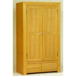 World Furniture Tampica Natural Bedroom - 2 Drawer Wardrobe with