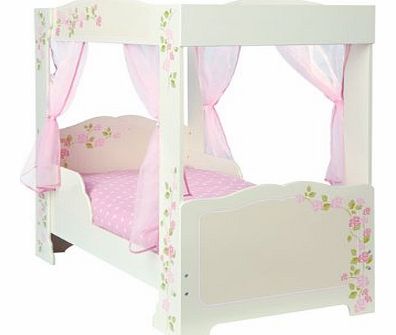 Worlds Apart Girls Rose 4 Poster Toddler Bed   Fully Sprung Mattress