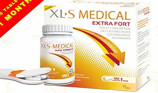 XLS Medical XLS-Medical Max Strength Diet Pills for Weight Loss - the first product to reduce calorie intake from carbohydrates, sugar and fat - Extra fort - Pack of 120