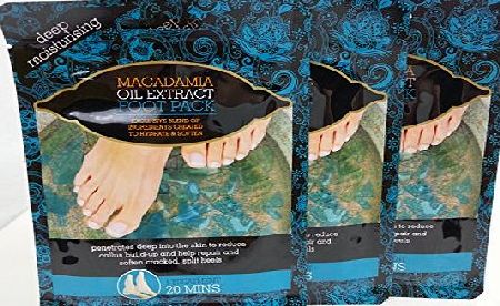 Xpel Multi Pack Offer 3 X Macadamia Oil Extract Deep Moisturising Foot Pack Socks Treatment Deep Moisturising