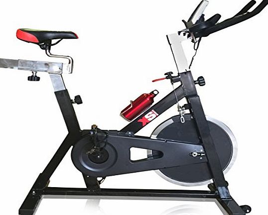 XS Sports Aerobic Indoor Training Exercise Bike-Fitness Cardio Home Cycling Racing-15kg Flywheel with PC   Pulse Sensors