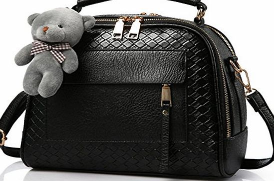 YAAGLE Contract PU Leather Bears Shoulder Leisure Hand Bag For Girls and Women