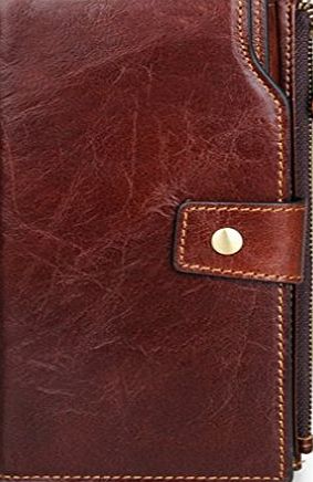 YAAGLE Vintage Genuine Leather Multi-function Coin Pocket Purse Wallet With Card Holder