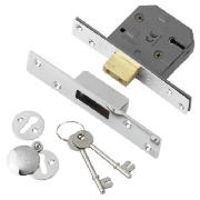 Door lock - 5 lever deadlock chrome 2.5