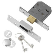 Door lock - 5 lever deadlock chrome 3