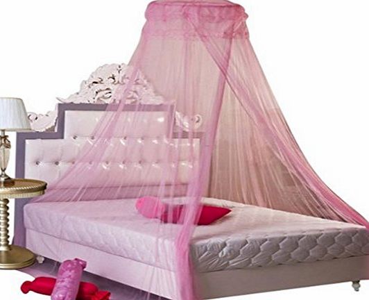 YARBAR Round Lace Curtain Dome Bed Canopy Netting Princess
