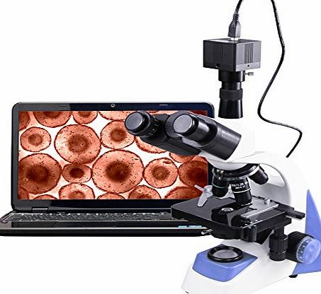 YBB XSP-500SM 2016 NEW Multi Purpose of Trinocular Electronic Professional Led Microscope ,40X-2500X Magnification,Double-Layer Mechanical Stage, LED Illumination and Coaxial Coarse, Includes 5.0MP Ca
