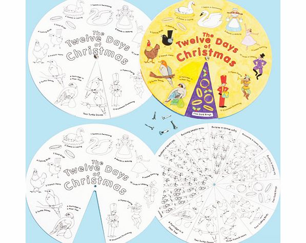 Yellow Moon 12 Days Of Christmas Story Wheels - Pack of 3