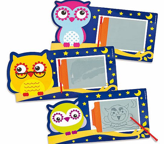 Yellow Moon 3 Little Owls Magic Slates - Pack of 6