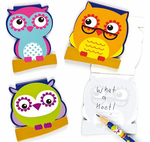 Yellow Moon 3 Little Owls Memo Pads - Pack of 6