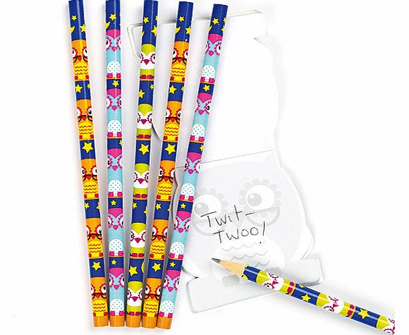 Yellow Moon 3 Little Owls Pencils - Pack of 6