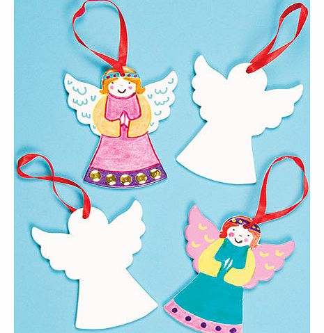 Yellow Moon Angel Ceramic Hanging Decorations - Pack of 5