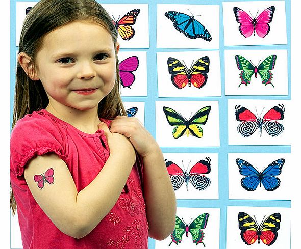 Yellow Moon Beautiful Butterfly Tattoos - Pack of 24