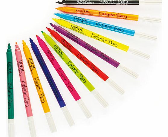 Yellow Moon Berol Fabric Pens - Pack of 12