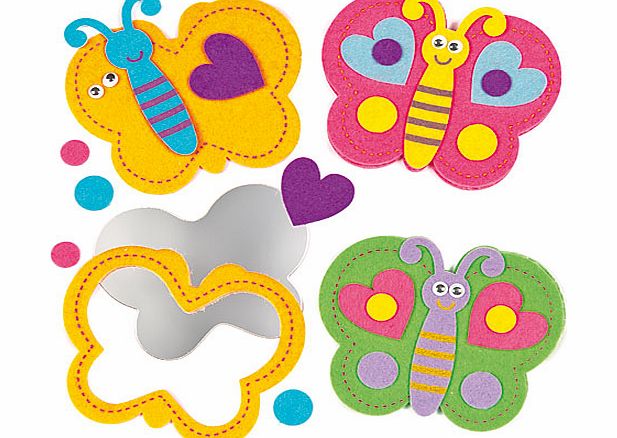 Yellow Moon Butterfly Mirror Kits - Pack of 3