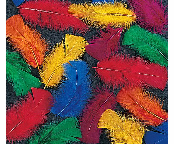 Yellow Moon Collage Feathers - Pack of 130