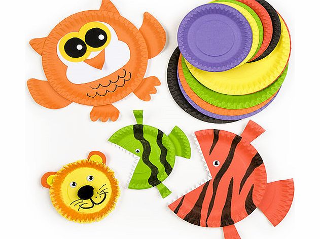 Yellow Moon Coloured Paper Plates Value Pack - Pack of 36