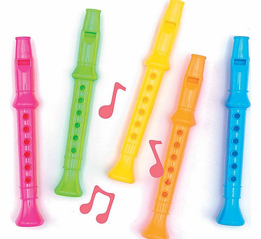 Yellow Moon Colourful Flutes - Pack of 6