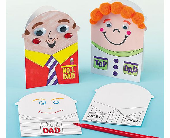 Yellow Moon Fathers Day Face Cards - Pack of 8