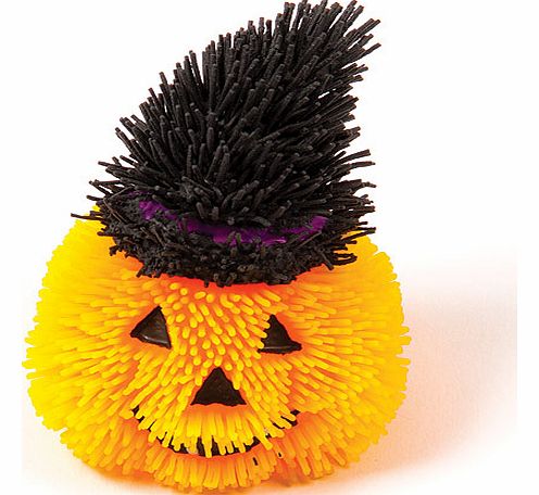 Yellow Moon Flashing Squeezy Pumpkins - Pack of 2