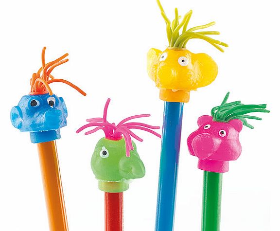 Yellow Moon Funky Animal Pencil Toppers - Pack of 8