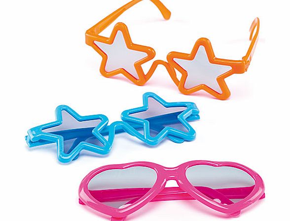 Yellow Moon Funky Shades - Pack of 4