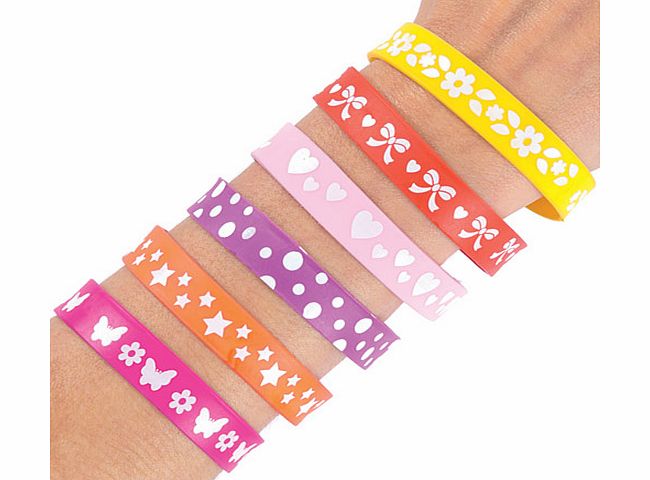 Yellow Moon Funky Wrist Bands - Pack of 12