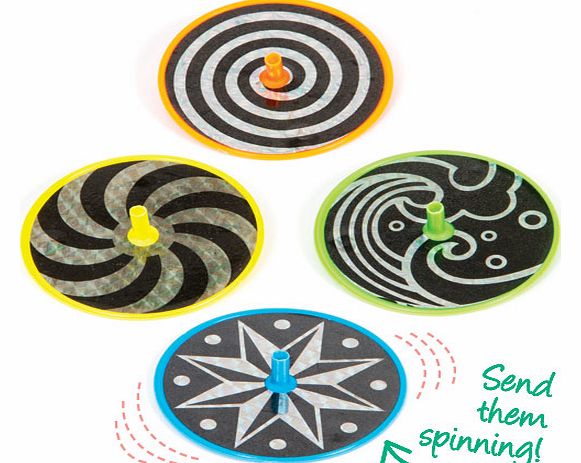 Yellow Moon Holographic Spinners - Pack of 6