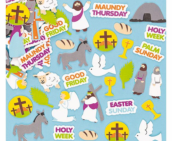 Yellow Moon Holy Week Foam Stickers - Pack of 100