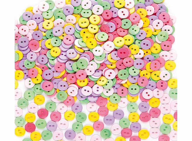 Yellow Moon Mini Coloured Buttons - Pack of 250