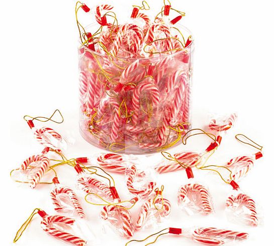 Yellow Moon Mini Hanging Candy Canes - Pack of 10