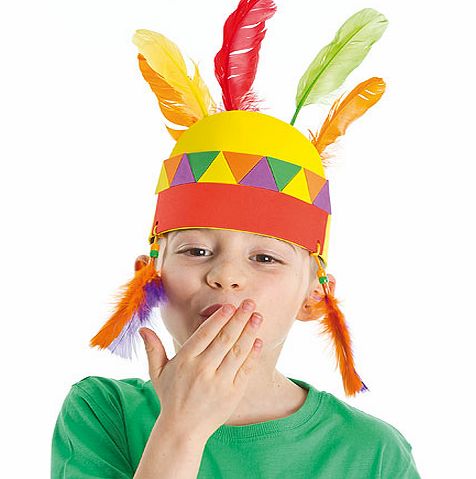 Yellow Moon Native American Headdress Kits - Pack of 3