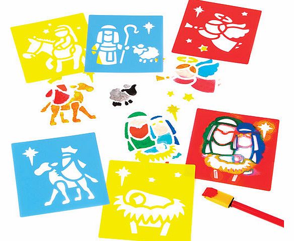 Yellow Moon Nativity Stencils - Pack of 6
