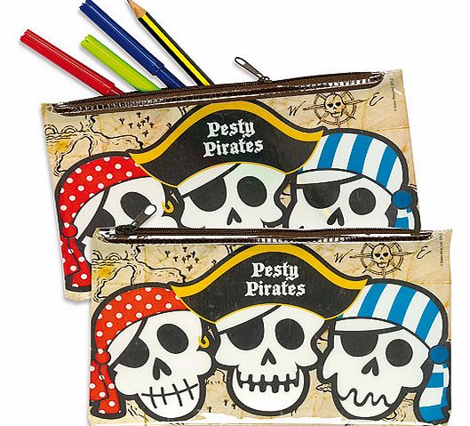 Yellow Moon Pesty Pirates Pencil Cases - Pack of 3
