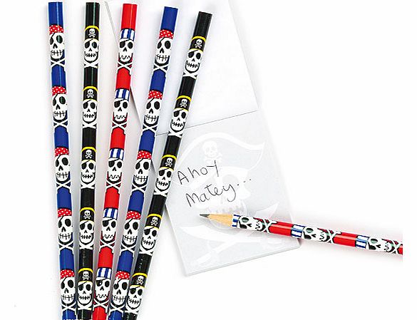 Yellow Moon Pesty Pirates Pencils - Pack of 6