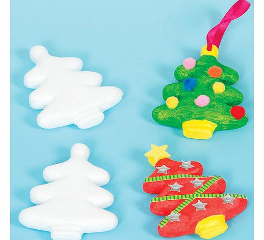 Yellow Moon Polystyrene Trees - Pack of 10