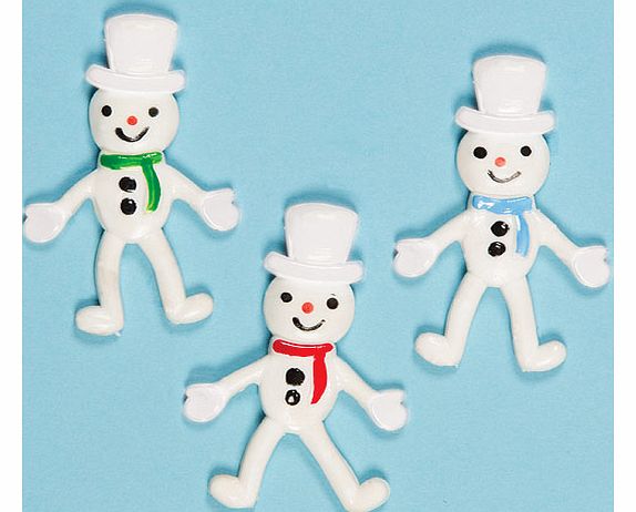 Yellow Moon Stretchy Snowmen - Pack of 5