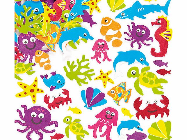 Yellow Moon Super Sealife Foam Stickers - Pack of 108