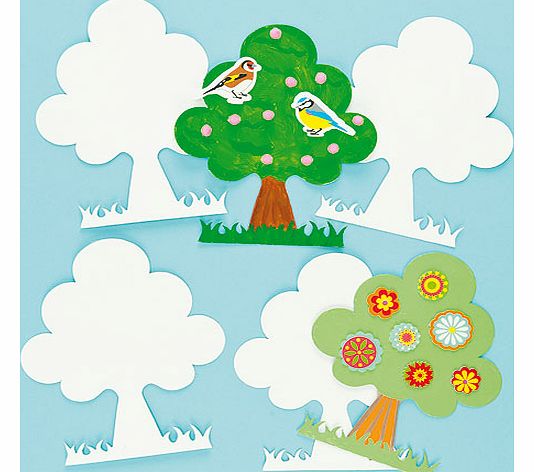 Yellow Moon Tree Card Shapes - Pack of 10