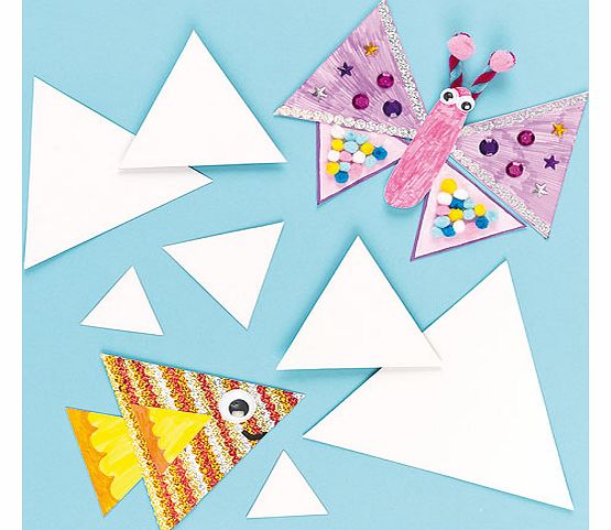 Yellow Moon Triangle Card Shapes - Pack of 10