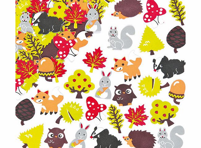Yellow Moon Woodland Foam Stickers - Pack of 105