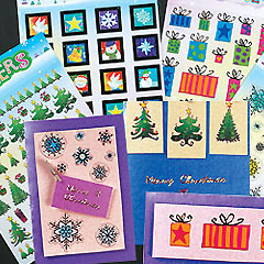 yellowmoon Christmas Greeting Card Stickers