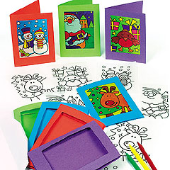 yellowmoon Colour-in Stained Glass Xmas Cards