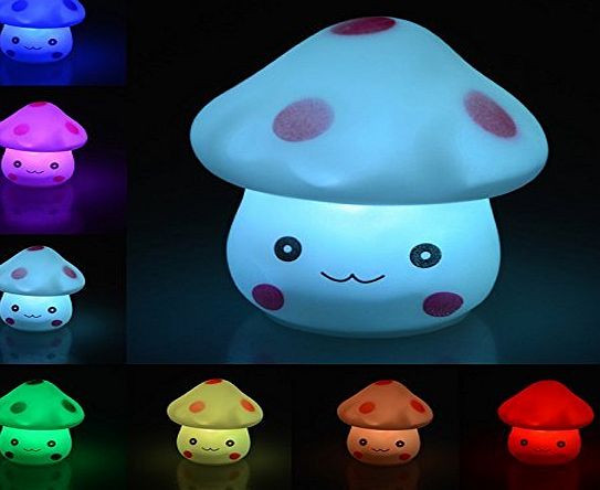 Youpin 7 Color Changing Mushroom Light,LED Novelty Lamp Night Romantic Plastic Cute Lamp For Room Christmas Party Decor